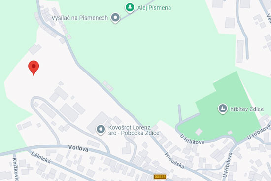 Zdice na mapě Google mapa